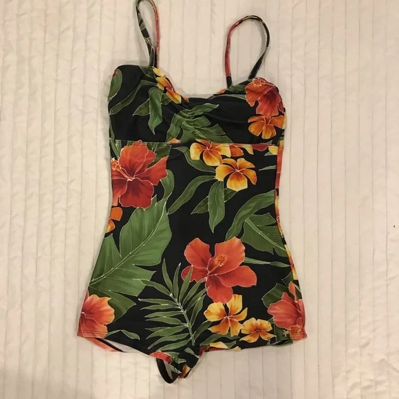Popina multicolor pin-up one piece swimsuit. Size S. EUC - Picture 9 of 13